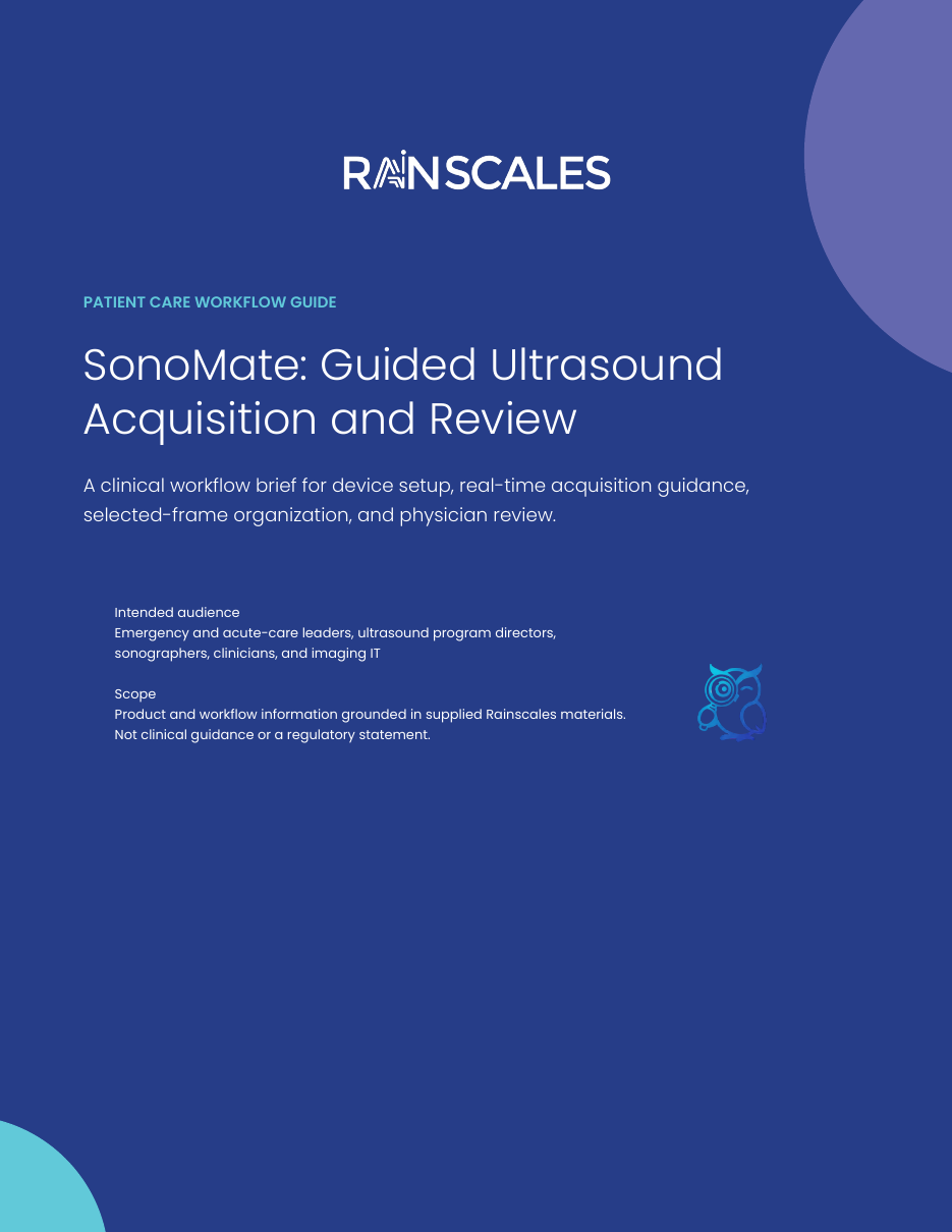 Cover of the SonoMate Ultrasound Workflow Guide